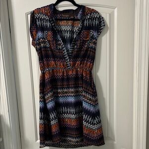 Speed Control Vibrant Zigzag Mini Dress